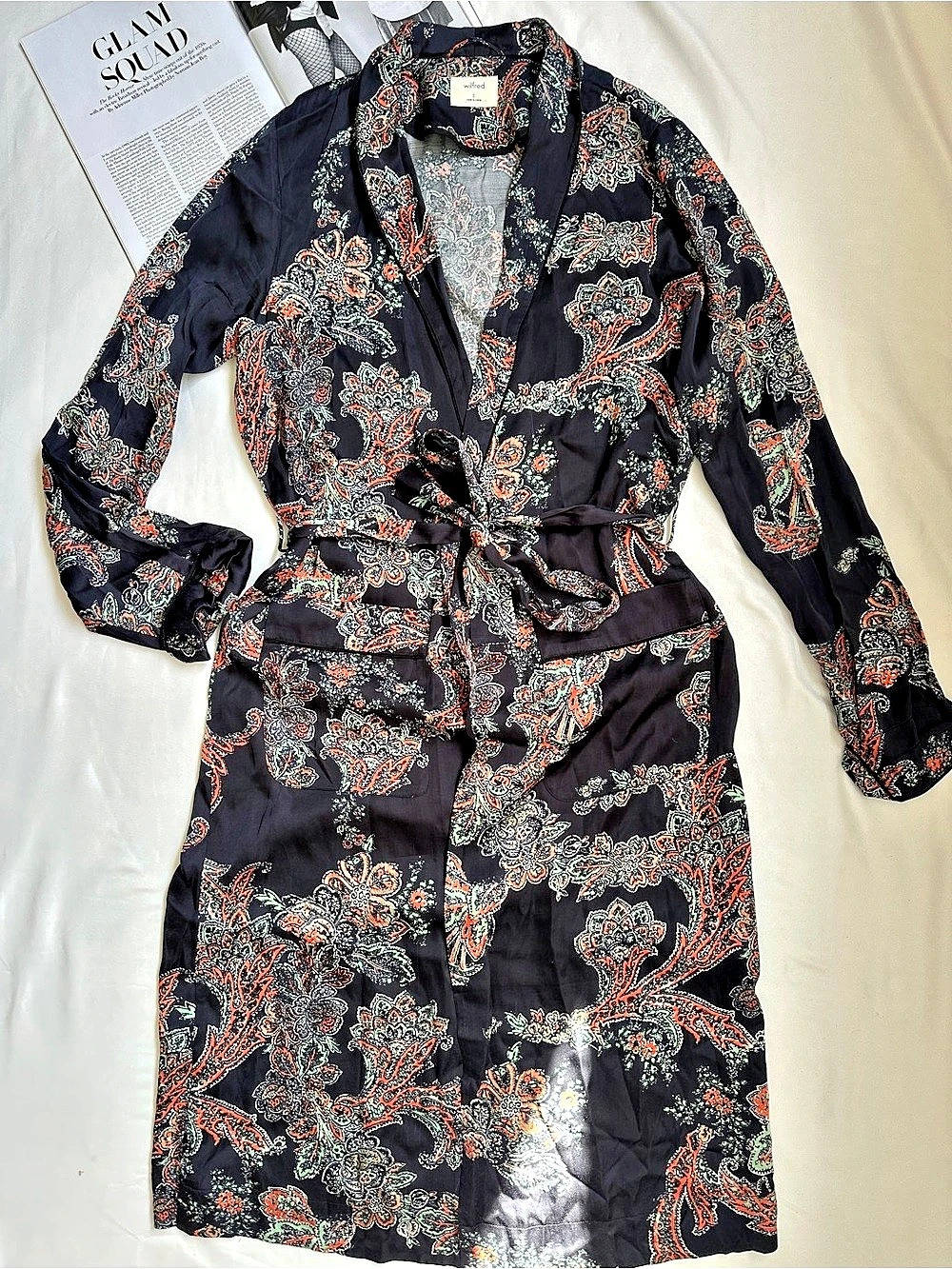 Wilfred Silk Robe-Dress